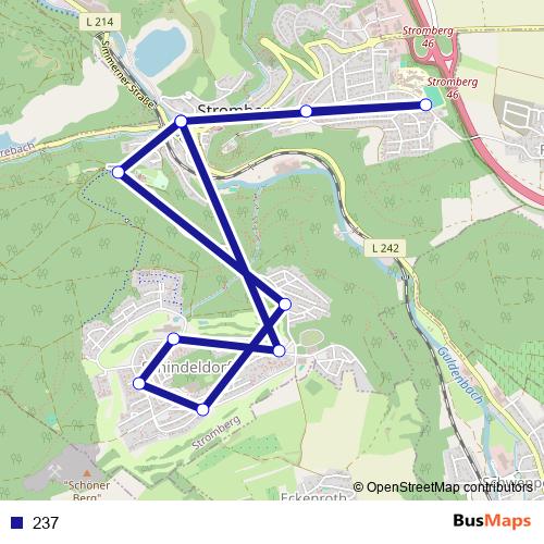 237 bus Line Map