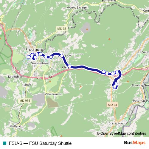 FSU-S bus Line Map