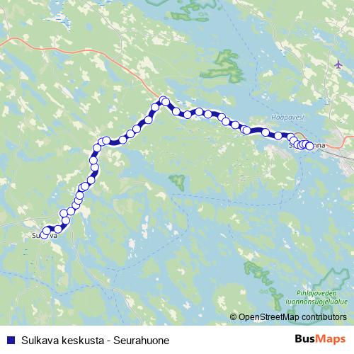 Sulkava keskusta - Seurahuone bus Line Map