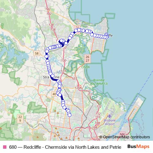 680 bus Line Map