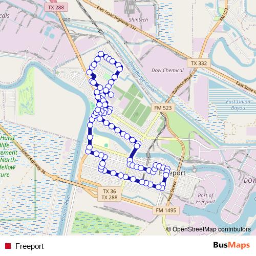 Freeport bus Line Map