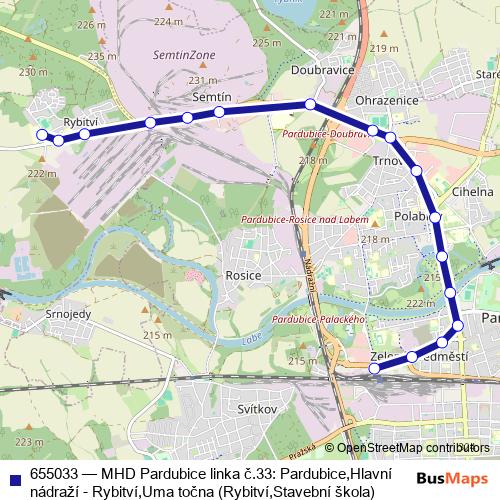 655033 trolleybus Line Map