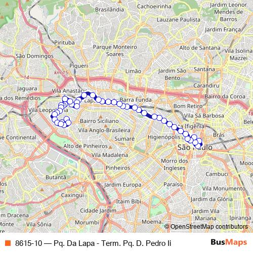 8615-10 bus Line Map