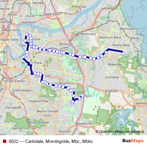 8022 bus Line Map