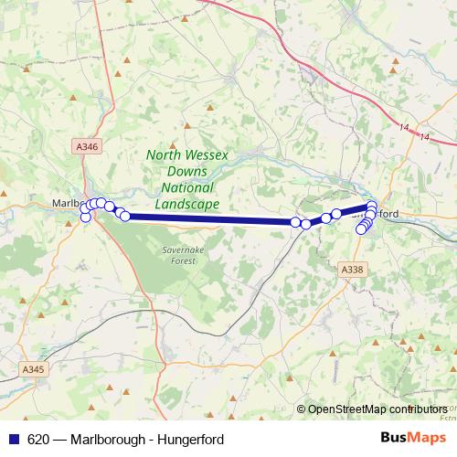 620 bus Line Map