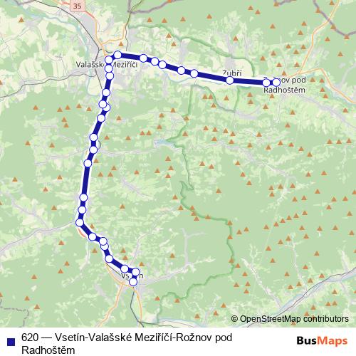 620 bus Line Map