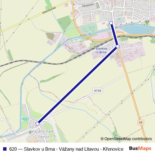 620 bus Line Map
