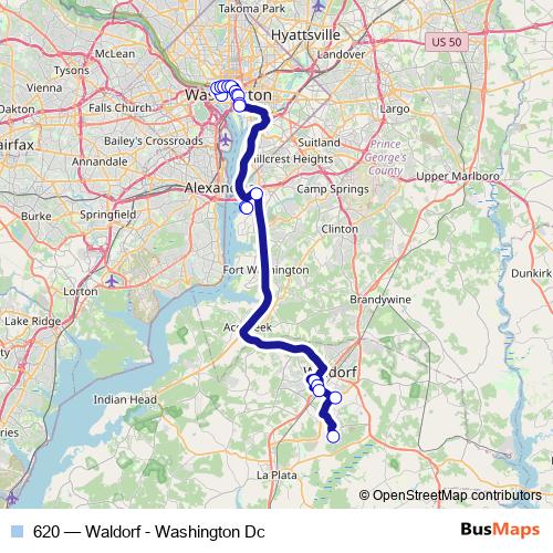 620 bus Line Map