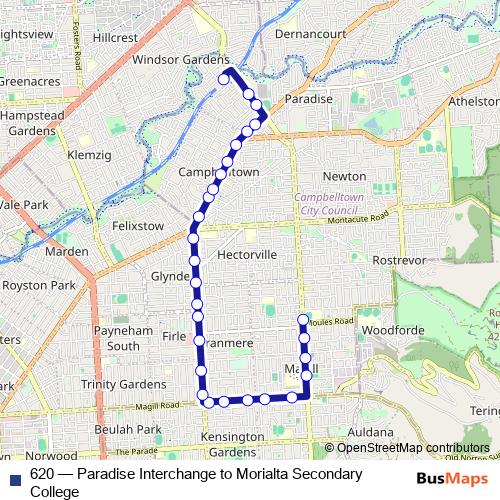 620 bus Line Map