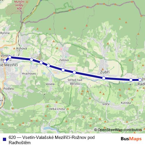 620 bus Line Map