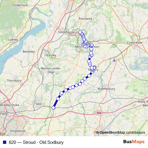 620 bus Line Map