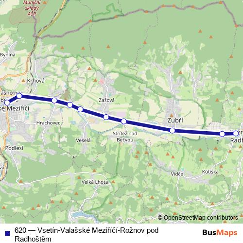 620 bus Line Map
