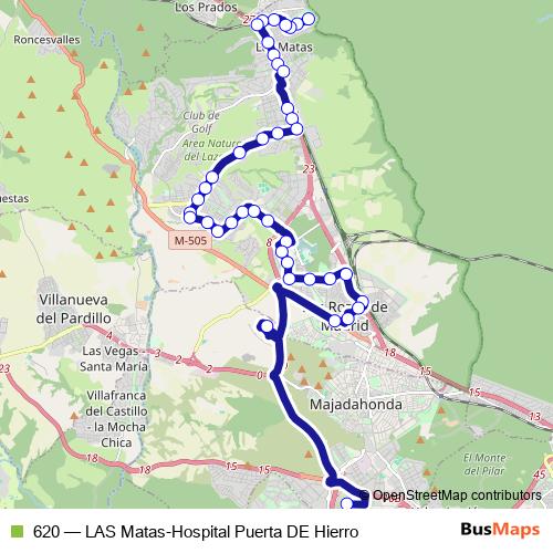 620 bus Line Map