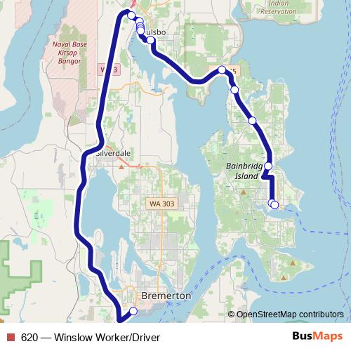 620 bus Line Map