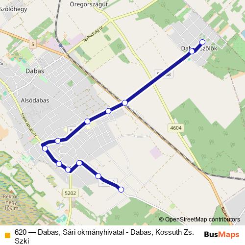 620 bus Line Map