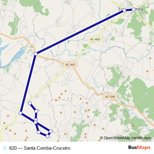 620 bus Line Map
