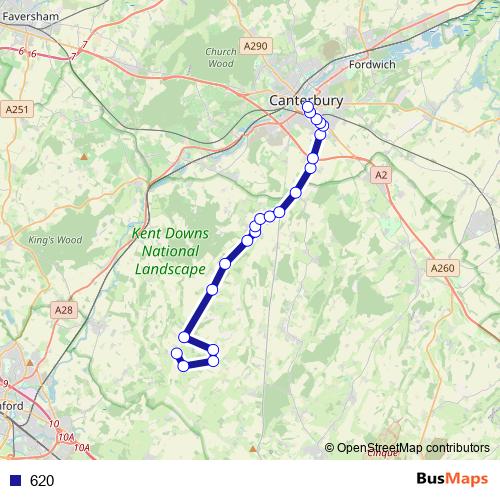 620 bus Line Map