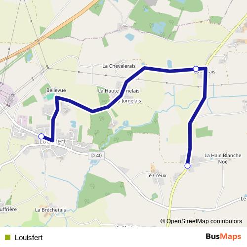 Louisfert bus Line Map