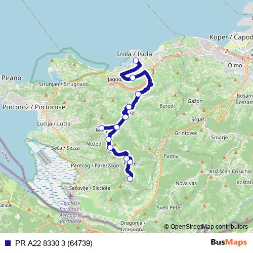 PR A22 8330 3 (64739) bus Line Map