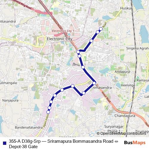 355-A D38g-Srp bus Line Map