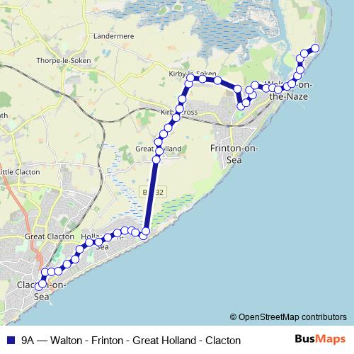 9A bus Line Map