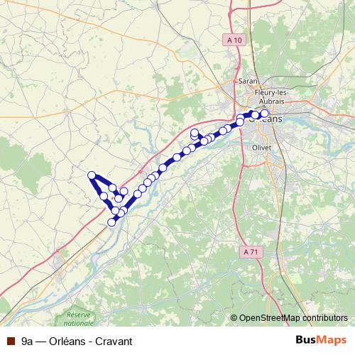 9a bus Line Map