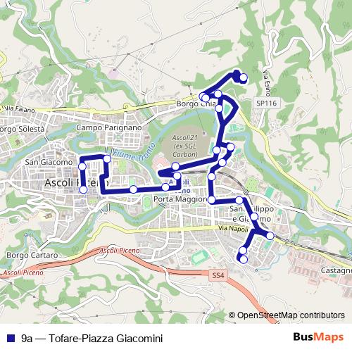 9a bus Line Map
