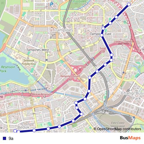 9a bus Line Map