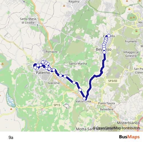 9a bus Line Map