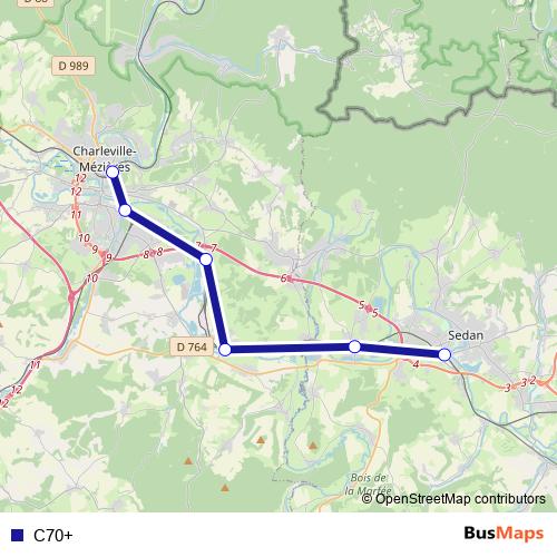 C70+ bus Line Map