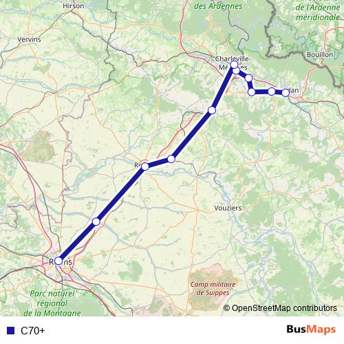 C70+ bus Line Map