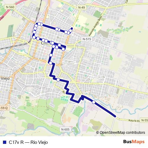 C17v R bus Line Map