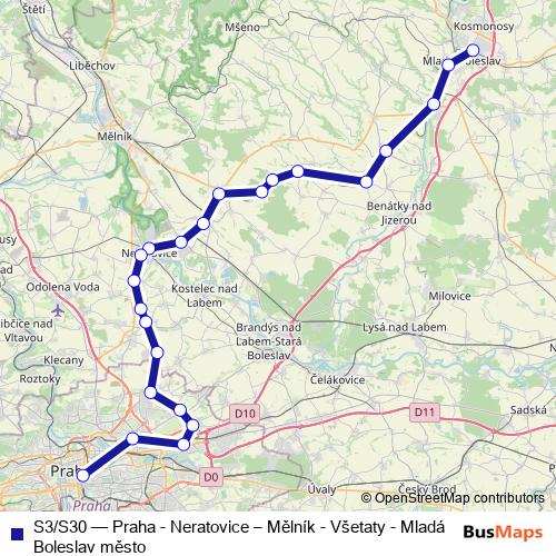 S3/S30 rail Line Map