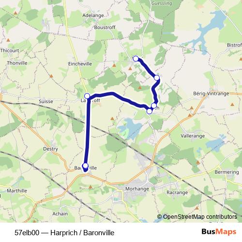 57elb00 bus Line Map