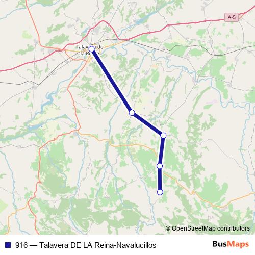 916 bus Line Map