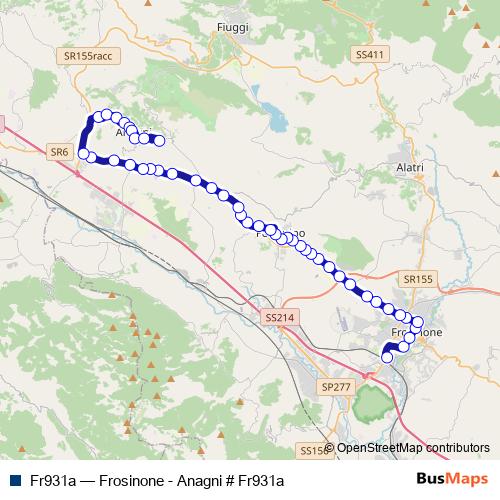 Fr931a bus Line Map