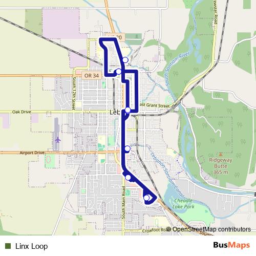 Linx Loop bus Line Map