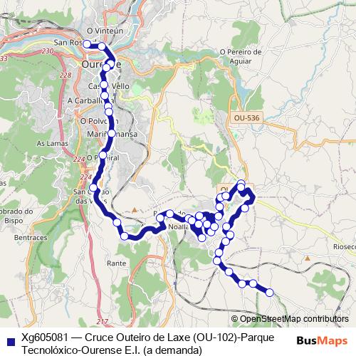 Xg605081 bus Line Map