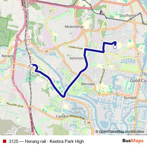 3125 bus Line Map