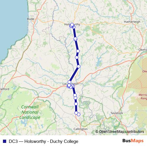 DC3 bus Line Map