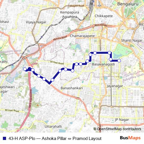 43-H ASP-Plo bus Line Map