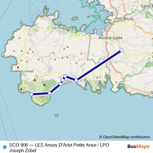 SCO 906 bus Line Map