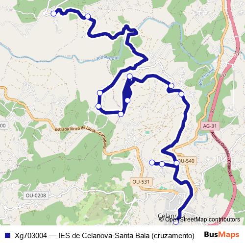 Xg703004 bus Line Map