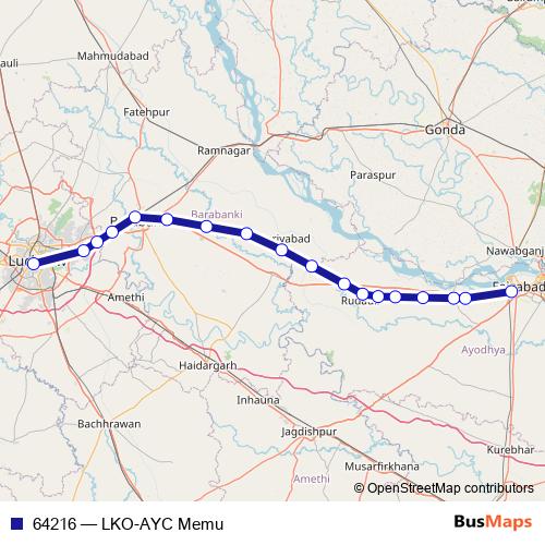 64216 rail Line Map