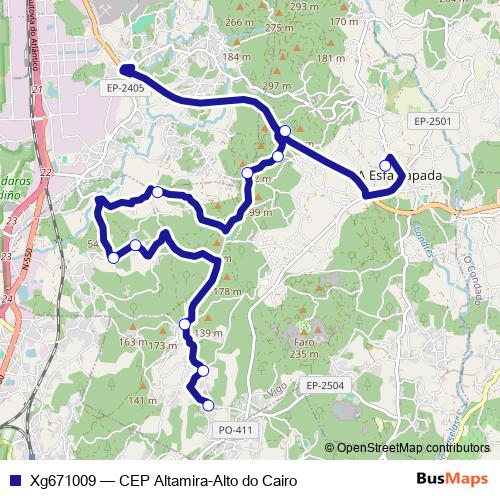 Xg671009 bus Line Map