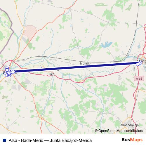 Alsa - Bada-Merid bus Line Map