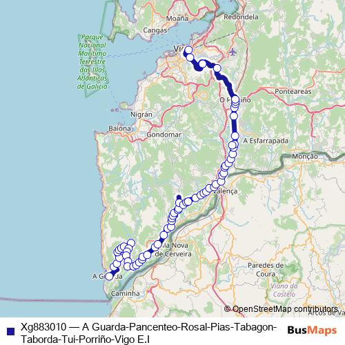 Xg883010 bus Line Map