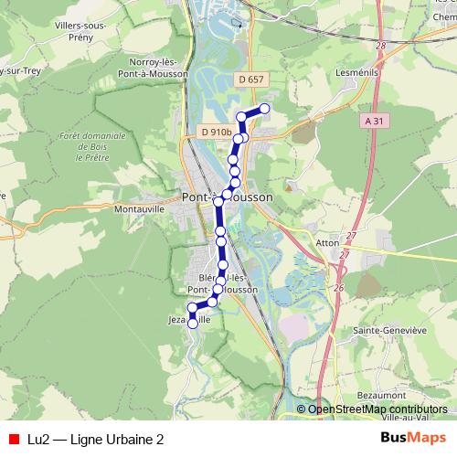 Lu2 bus Line Map