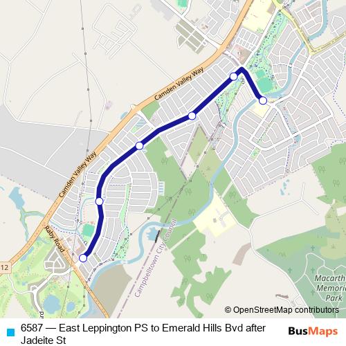 6587 bus Line Map