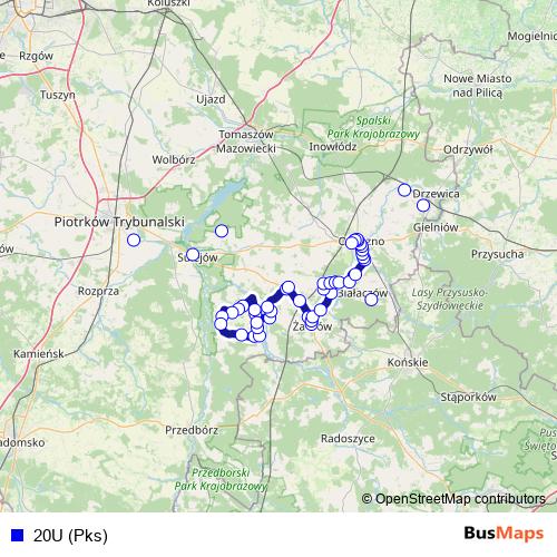 20U (Pks) bus Line Map